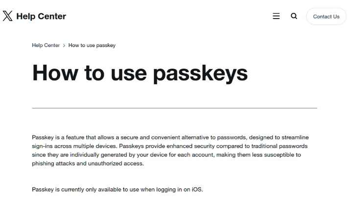 都江堰苹果维修店铺分享iOS用户如何通过通行密钥(Passkey)登录 